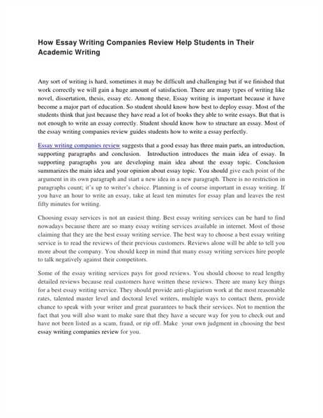 Academic essay service