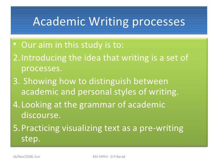 Academic writings