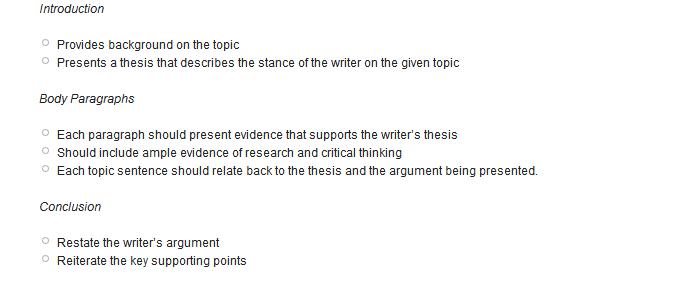 Argument essay writing