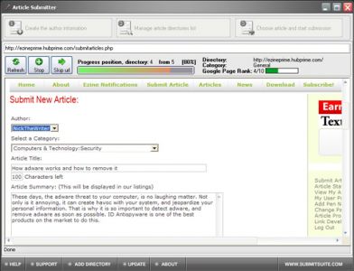 Article submitter