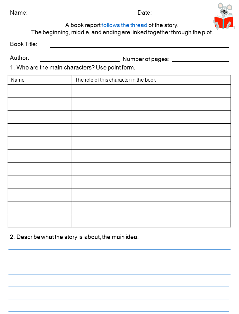 Biography book report