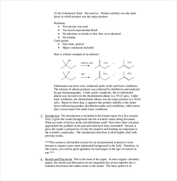 Chem lab reports