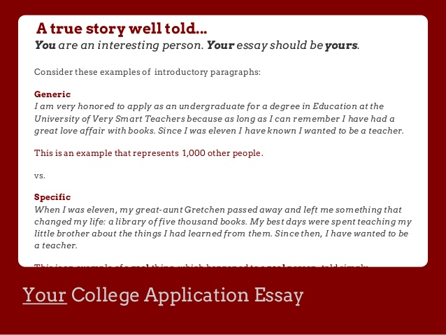 college application questions examples