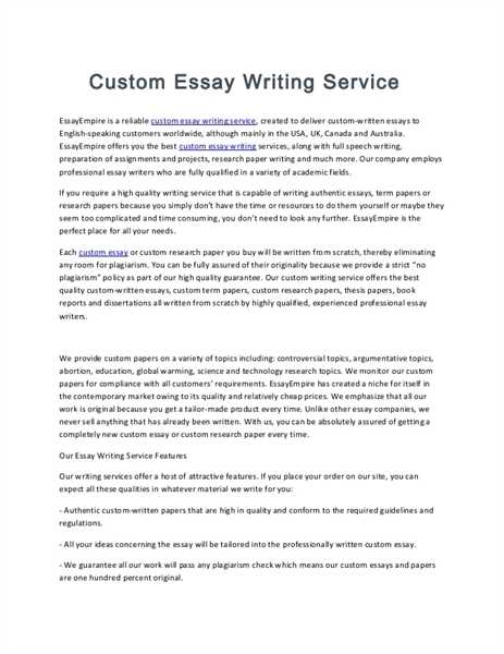 Custom written paper