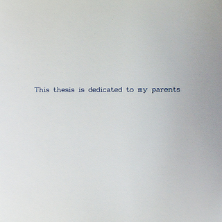 Dedication dissertation