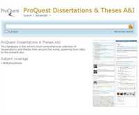 Dissertation abstracts database