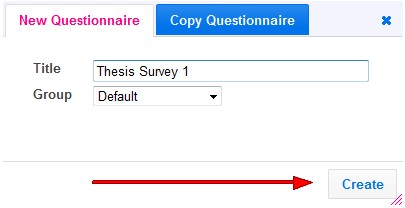 Dissertation questionnaire