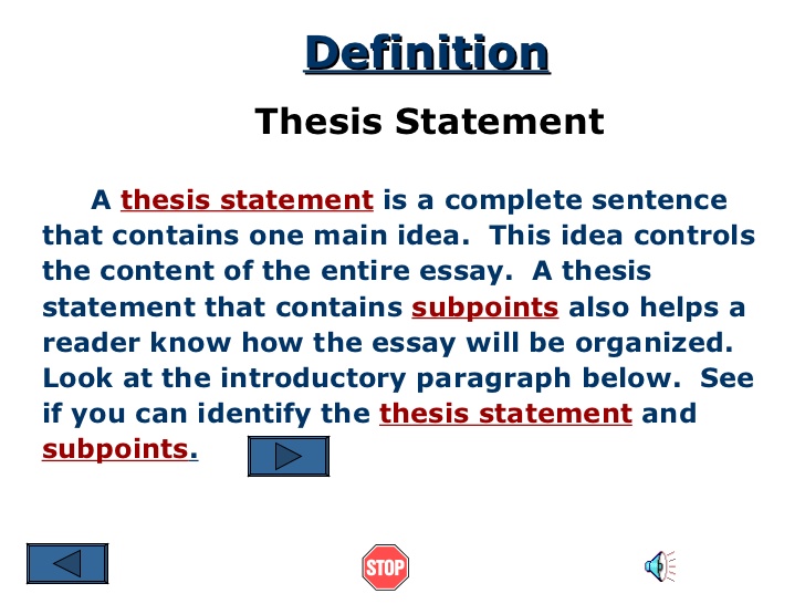 Help on thesis statement