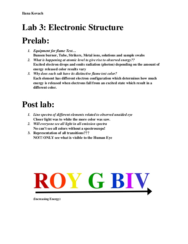 Pre lab report