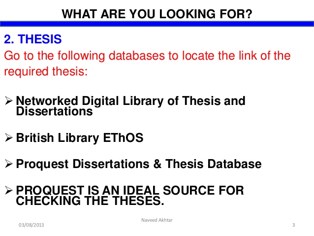 Proquest dissertation search