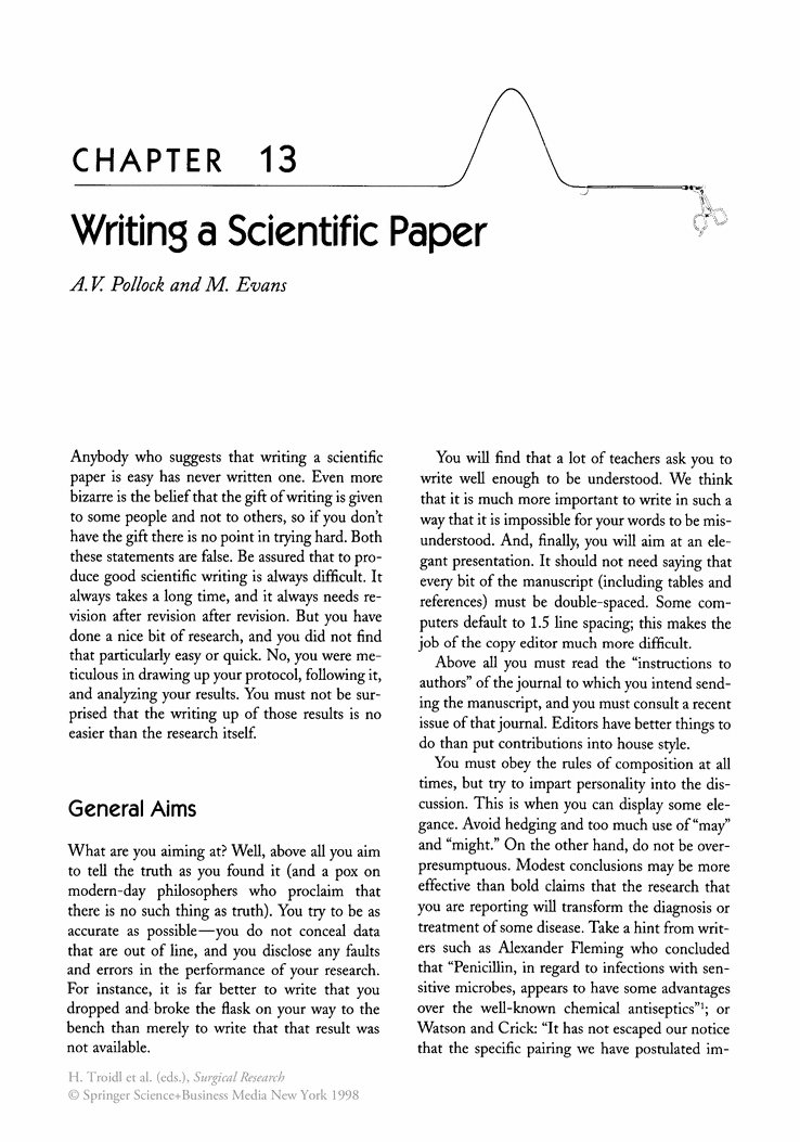 Scientific paper writing