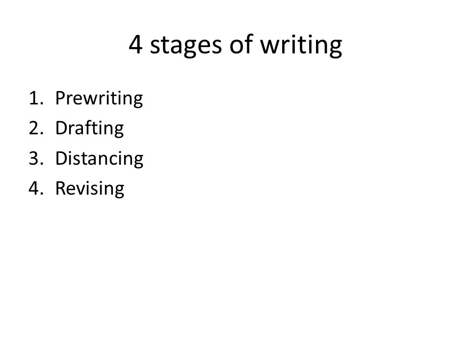 Stages of essay writing