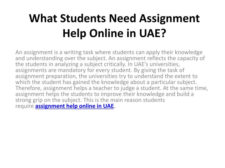 Student assignment help