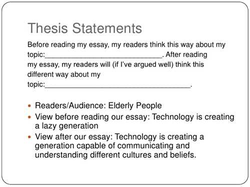 The help thesis statement