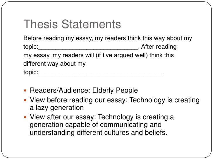 Thesis for paper