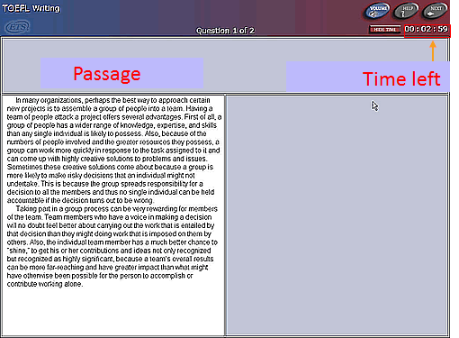 Toefl writing