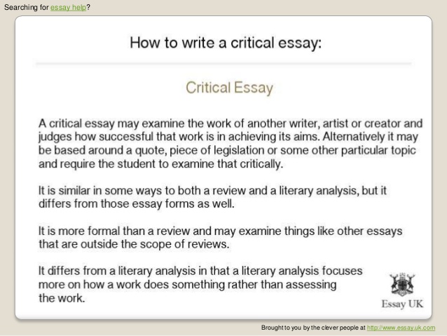 Write a essay on
