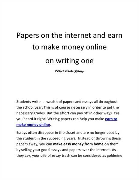 Write essays for cash