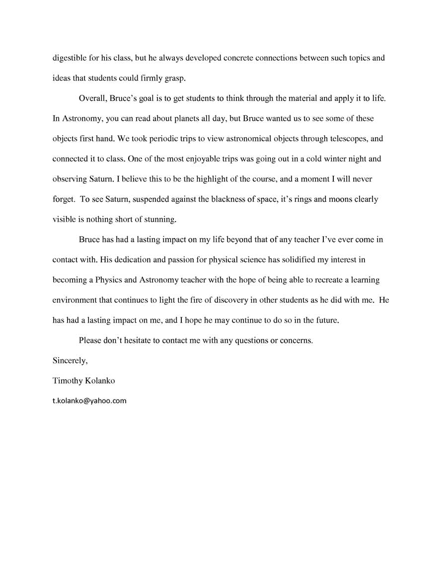 Letter Of Recommendation For A College Student from petelevin.com