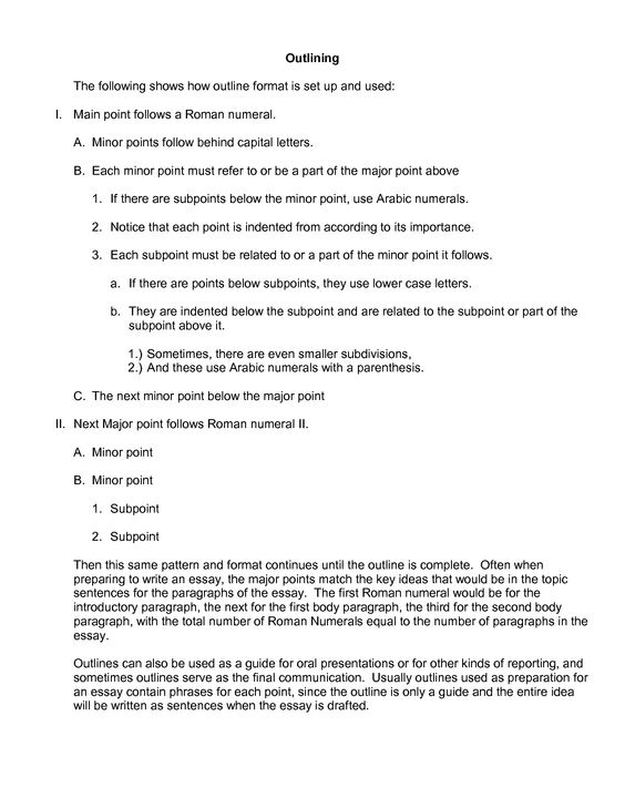 how to write and essay outline