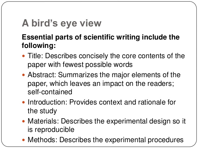 Writing a scientific paper