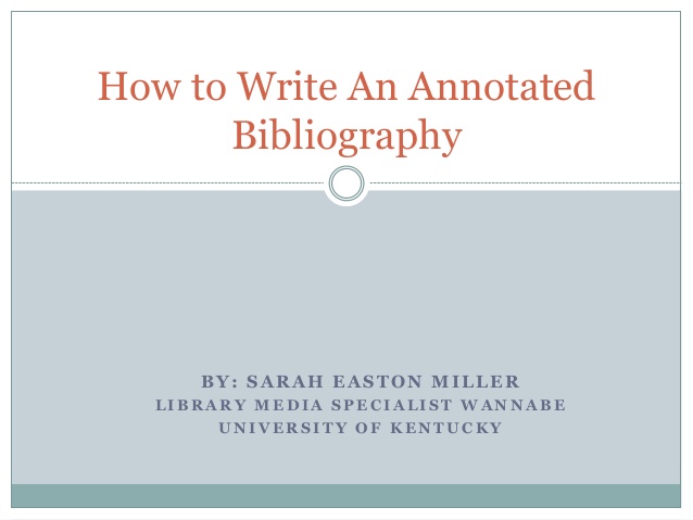 Writing bibliography