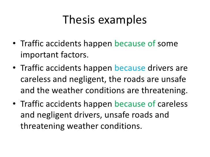 Writing of thesis